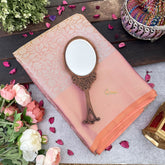 Vriksham Peach Tanchoi Tissue Silk Saree-VS4487